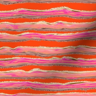 ICE CREAM STRIPED BACKGROUND BRIGHT ORANGE