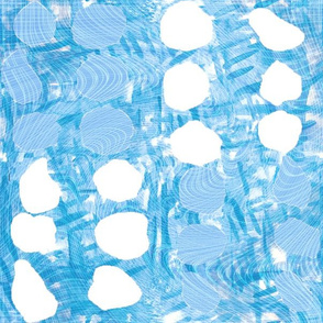 Blue and White Dots Ocean Swirl Blue sail regatta