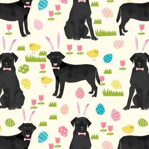 black lab fabric labrador retriever easter pastel fabric cute dog design - cream