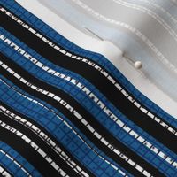 Textured Blue and Black Candy Stripe