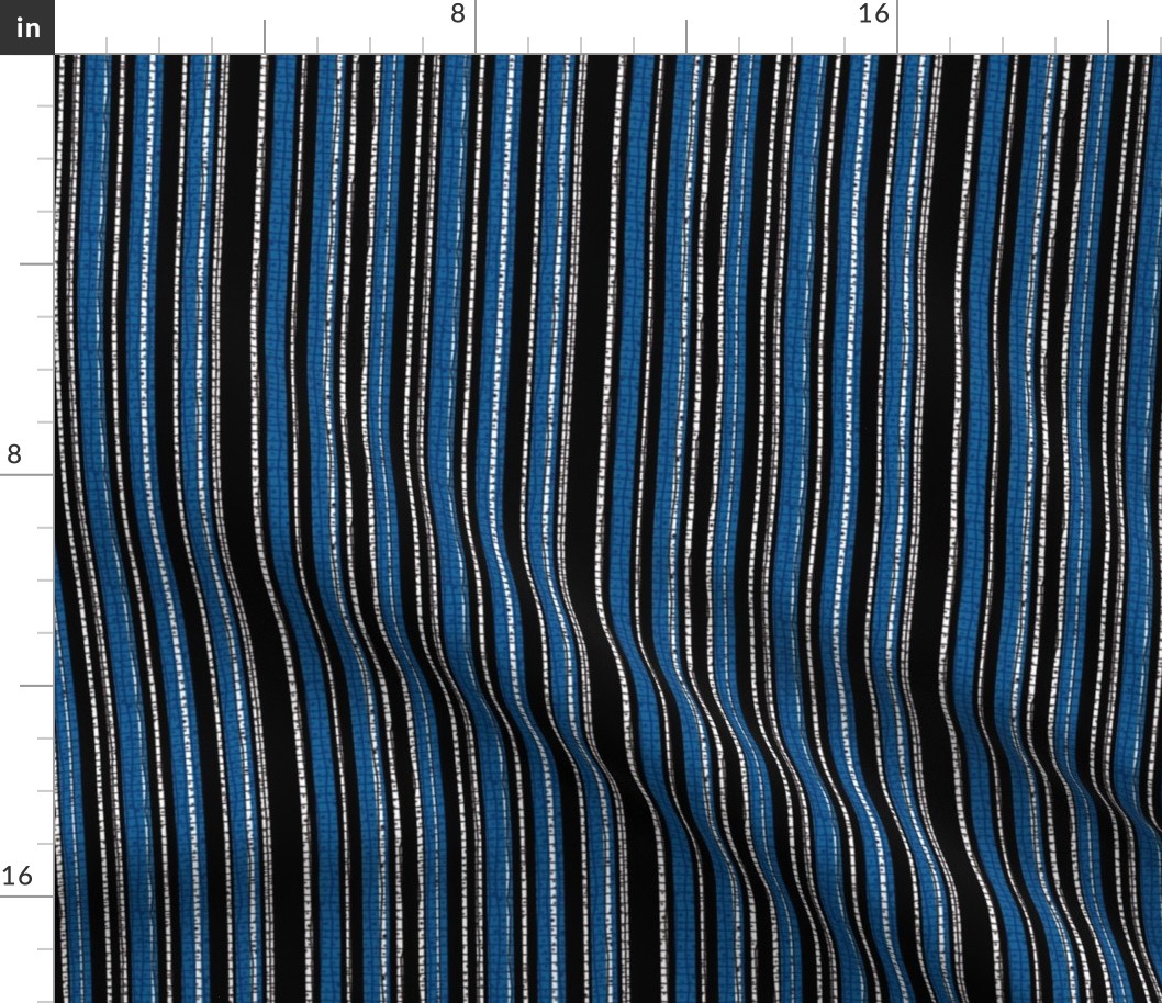 Textured Blue and Black Candy Stripe