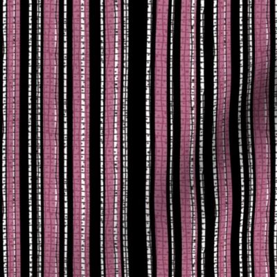 Textured Pink and Black Candy Stripe