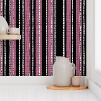 Textured Pink and Black Candy Stripe