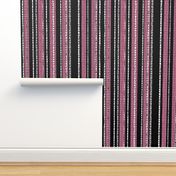 Textured Pink and Black Candy Stripe