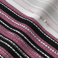 Textured Pink and Black Candy Stripe