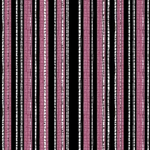 Textured Pink and Black Candy Stripe