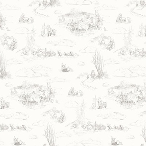 Small Winnie-the-Pooh Toile in gray