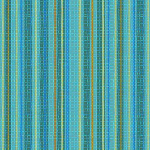 Textured Mostly Aqua Candy Stripe