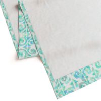 Koru Turquoise on White 24inL