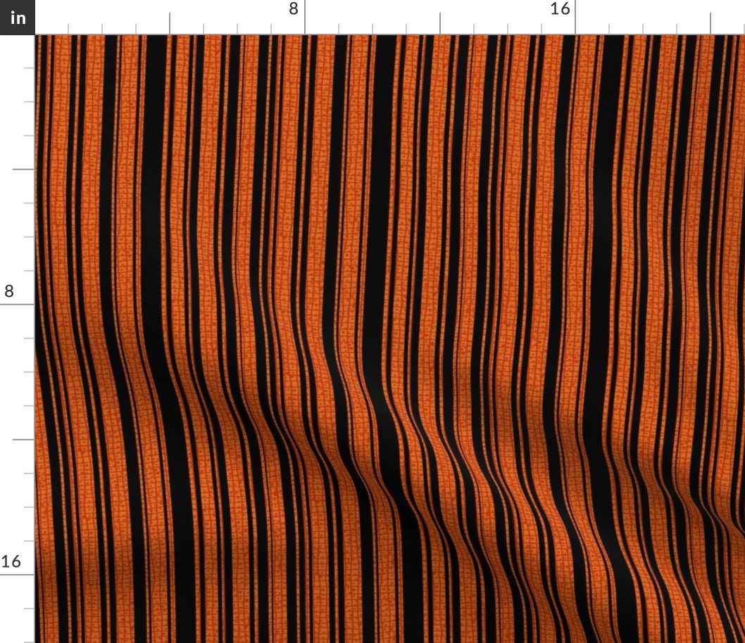 Textured Orange and Black Halloween Stripe 1