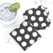 Large Charcoal Polka Dots