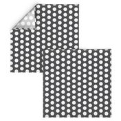 Large Charcoal Polka Dots