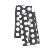 Large Charcoal Polka Dots