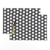 Large Charcoal Polka Dots