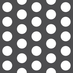 Large Charcoal Polka Dots