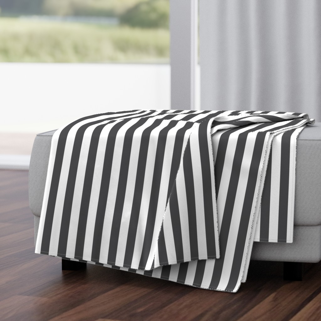 Large Charcoal Stripes