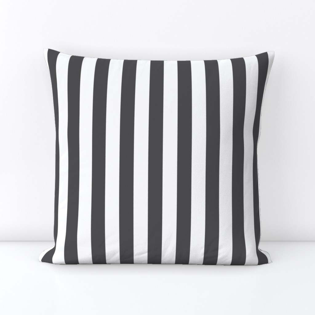 Large Charcoal Stripes