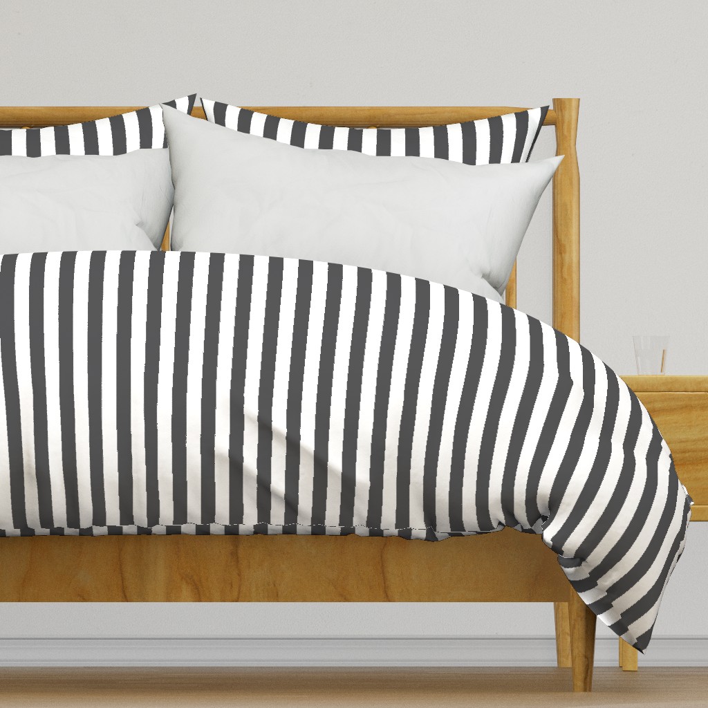 Large Charcoal Stripes