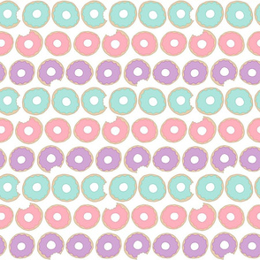 Donut Pattern in Pink, Purple and Aqua - Large