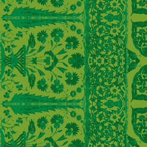 bosporus_tiles green silk crepe de chine dark