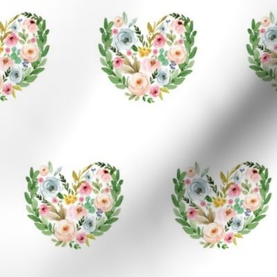 Valentine Floral Hearts // Medium