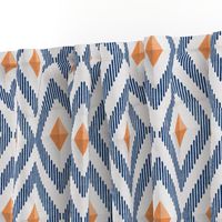 Navy Ikat Diamonds