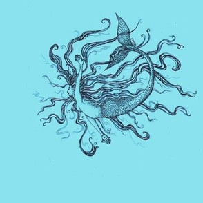 Mermaid #2-Aqua-blues-Length