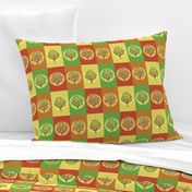 Four Seasons Fruit Trees Checkerboard