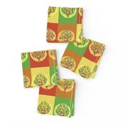 Four Seasons Fruit Trees Checkerboard