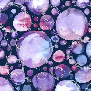 Ultra Violet Galaxy Watercolor