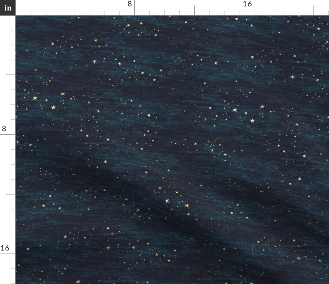 Small scale Night Sky Stars in dark blue quarter inch stars, magic, astronomy, astrology, hand -painted coordinate , boy 