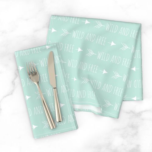 Wild and Free Arrows -- mint and white-