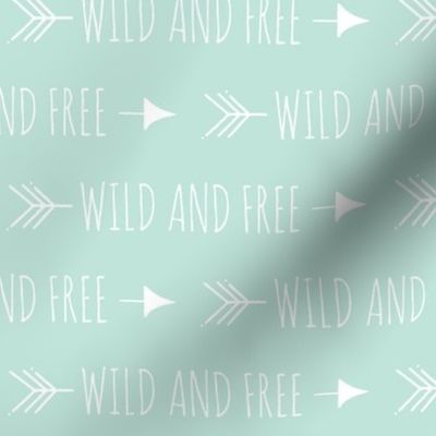 Wild and Free Arrows -- mint and white-