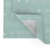 Wild and Free Arrows -- mint and white-