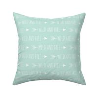 Wild and Free Arrows -- mint and white-