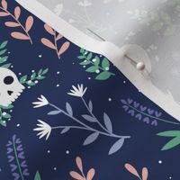 Skull Floral (blue)