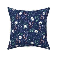 Skull Floral (blue)