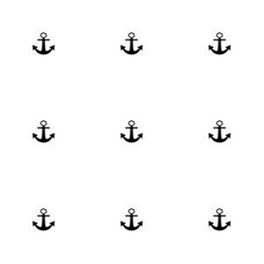 Half Inch Black Anchors on White