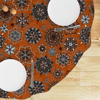 mandala snowflakes orange