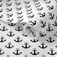 One Inch Black Anchors on White