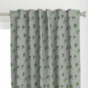 Peter Rabbit Toss - Modern Gray Gingham - Medium Scale