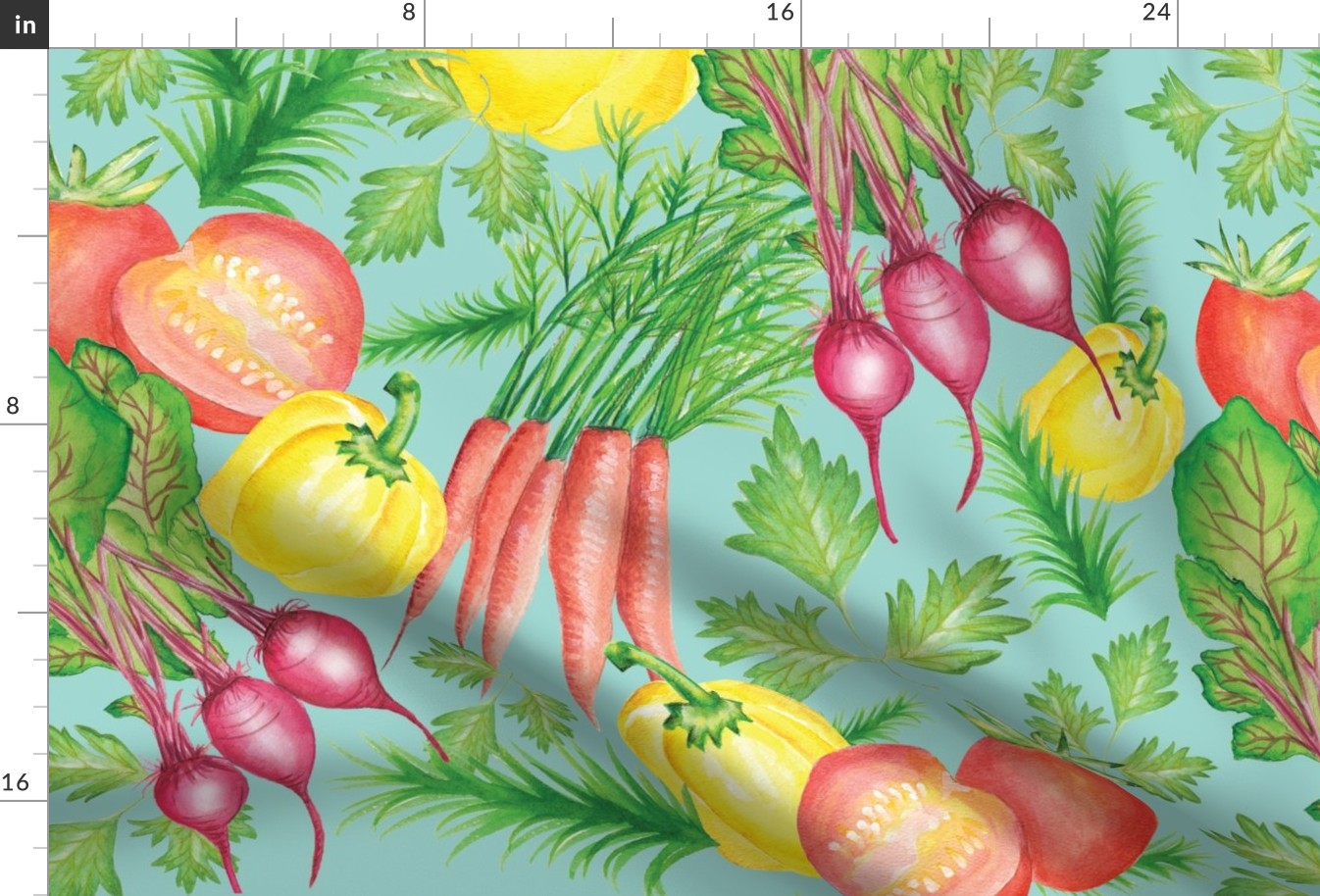 Vegetable Farm to Table Fabric