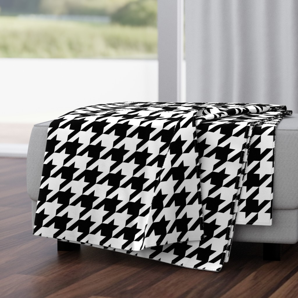 Three Inch Black and White Houndstooth