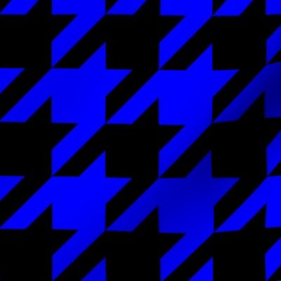 Three Inch Blue and Black Houndstooth