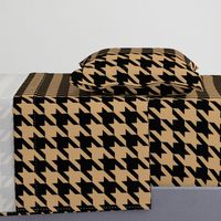 Three Inch Camel Brown and Black Houndstooth