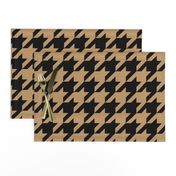 Three Inch Camel Brown and Black Houndstooth