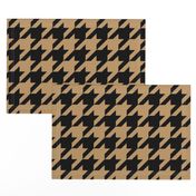 Three Inch Camel Brown and Black Houndstooth