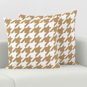 Three Inch Camel Brown and White Houndstooth