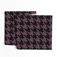 Three Inch Eggplant Purple and Black Houndstooth