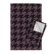 Three Inch Eggplant Purple and Black Houndstooth